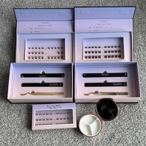 Black and Gold Makeup Lashes Set